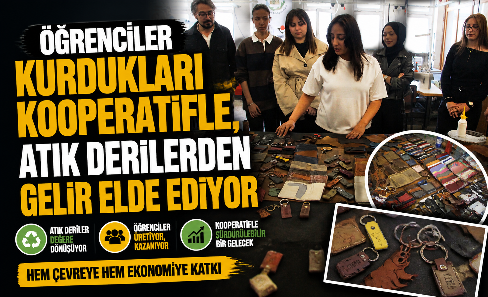 Öğrenciler Kurdukları Kooperatifle, Atık Derilerden Gelir Elde Ediyor