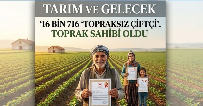 16 bin 716 'topraksız çiftçi', toprak sahibi oldu