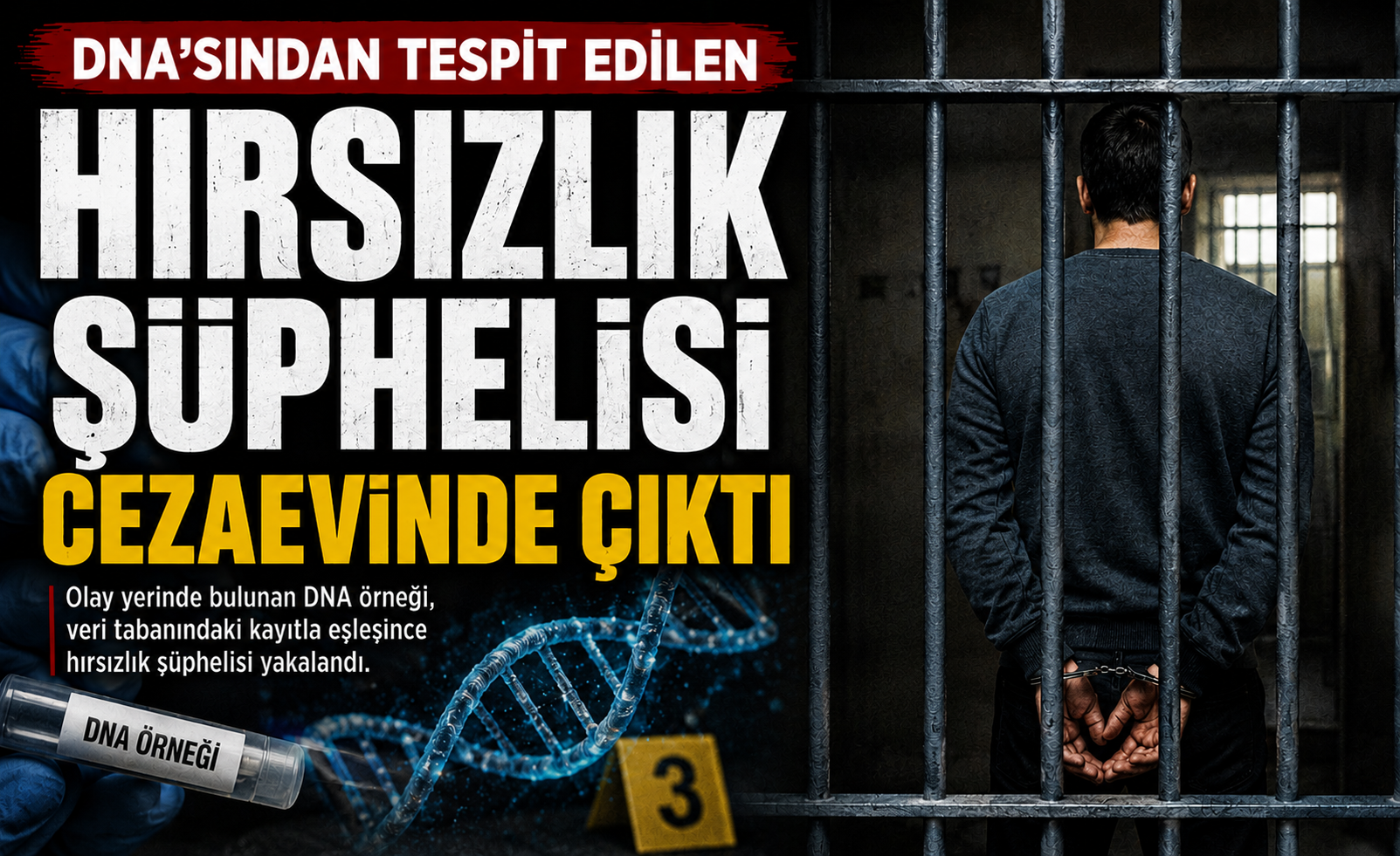 DNA'sından Tespit Edilen Hırsızlık Şüphelisi Cezaevinde Çıktı
