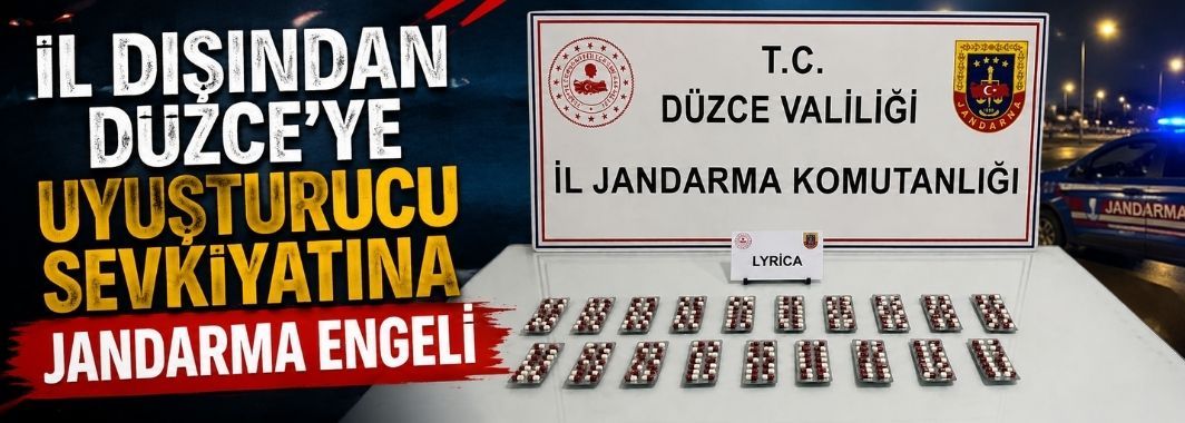 İl Dışından Düzce'ye Uyuşturucu Sevkiyatına Jandarma Engeli