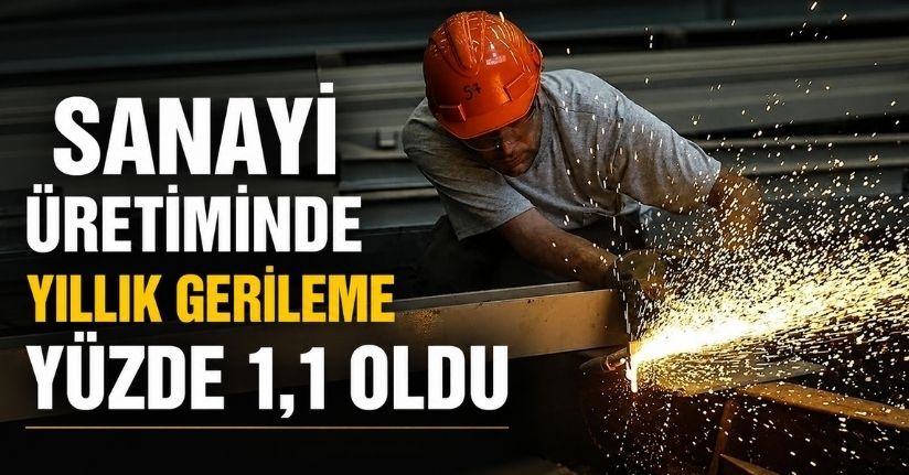 Sanayi üretiminde  Yıllık gerileme yüzde 1,1 oldu
