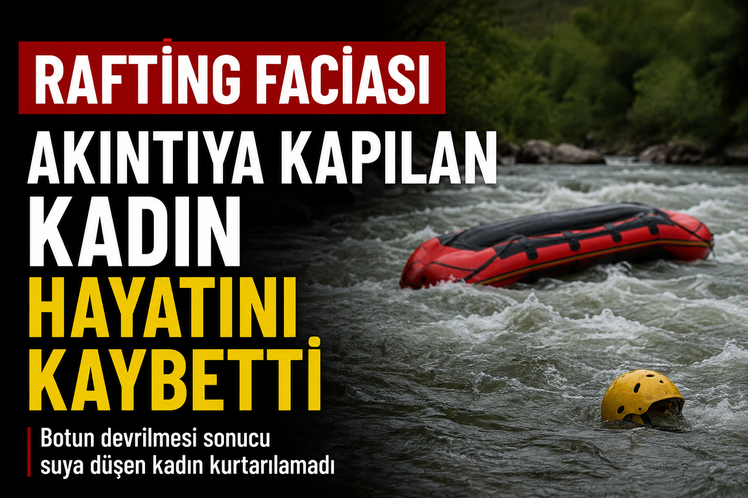 Botun Devrildiği Kazada Kadın Kurtarılamadı