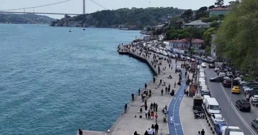İstanbul’da güneşi gören sahile koştu