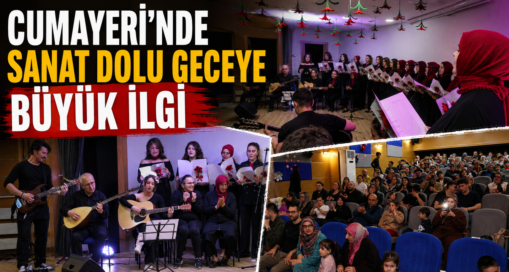 Cumayeri’nde Sanat Dolu Geceye Büyük İlgi