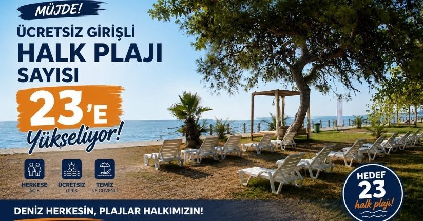Ücretsiz girişli halk plajı sayısı 23'e yükseliyor