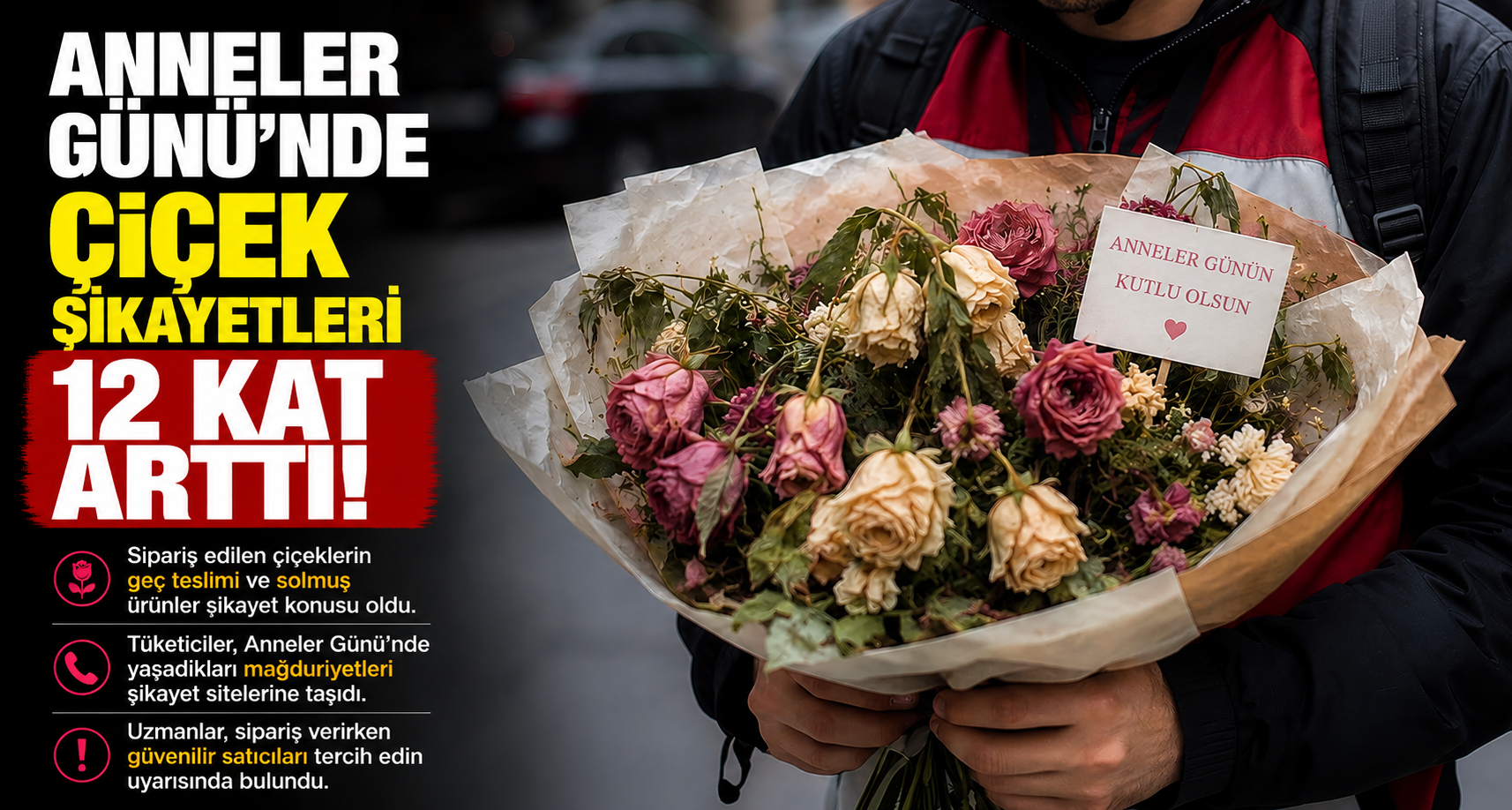 Anneler Günü’nde çiçek şikayetleri 12 kat arttı
