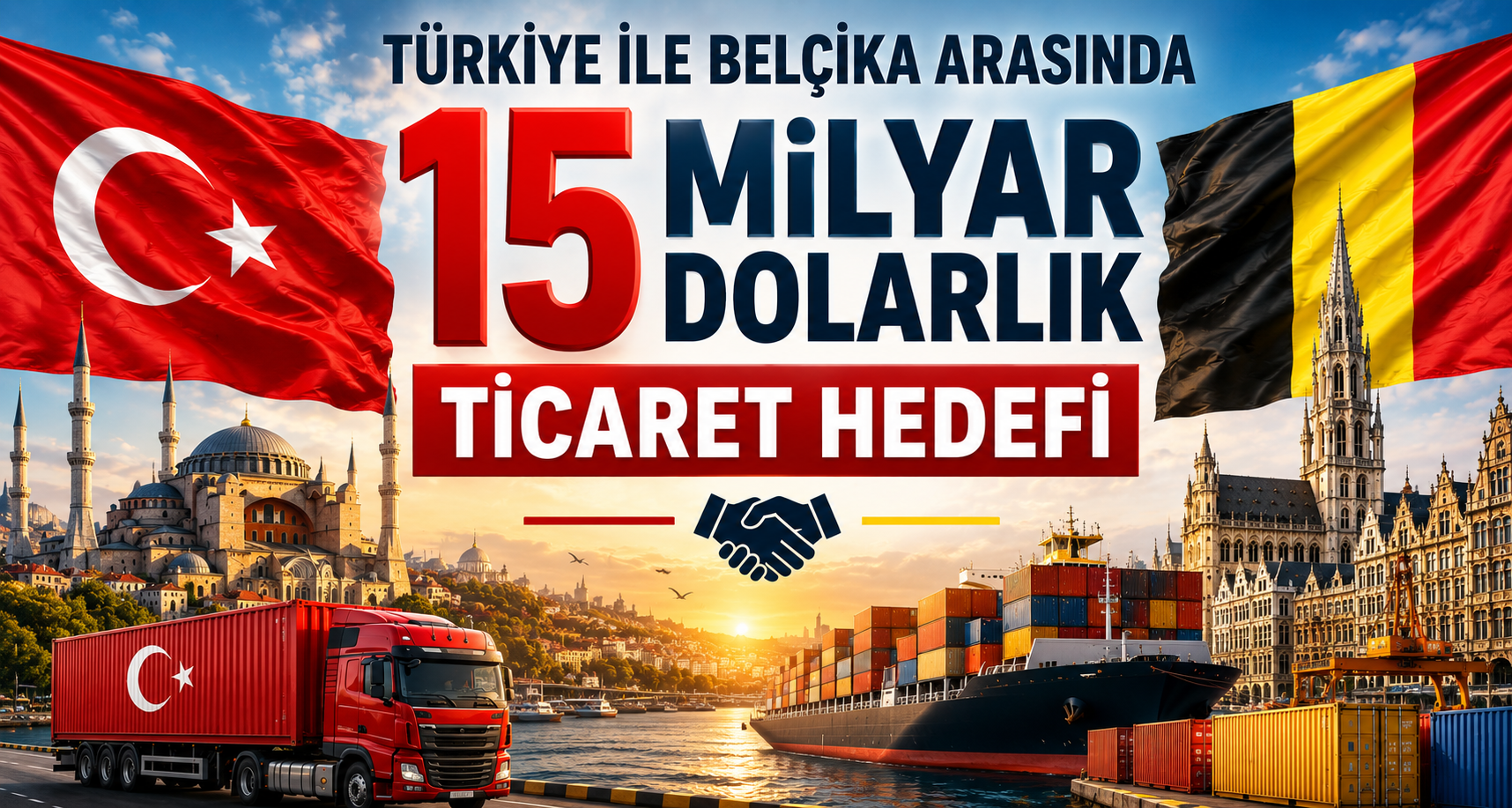 Türkiye ile Belçika arasında 15 milyar dolarlık ticaret hedefi