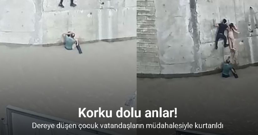 Artvin’de dereye düşen çocuk vatandaşların müdahalesiyle kurtarıldı