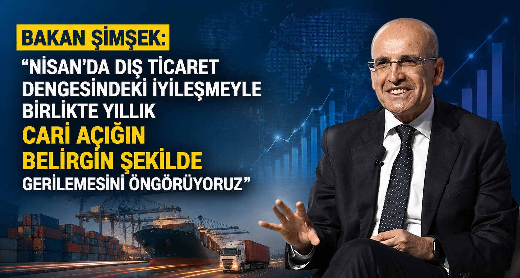 Yıllık cari açığın belirgin şekilde gerilemesini öngörüyoruz