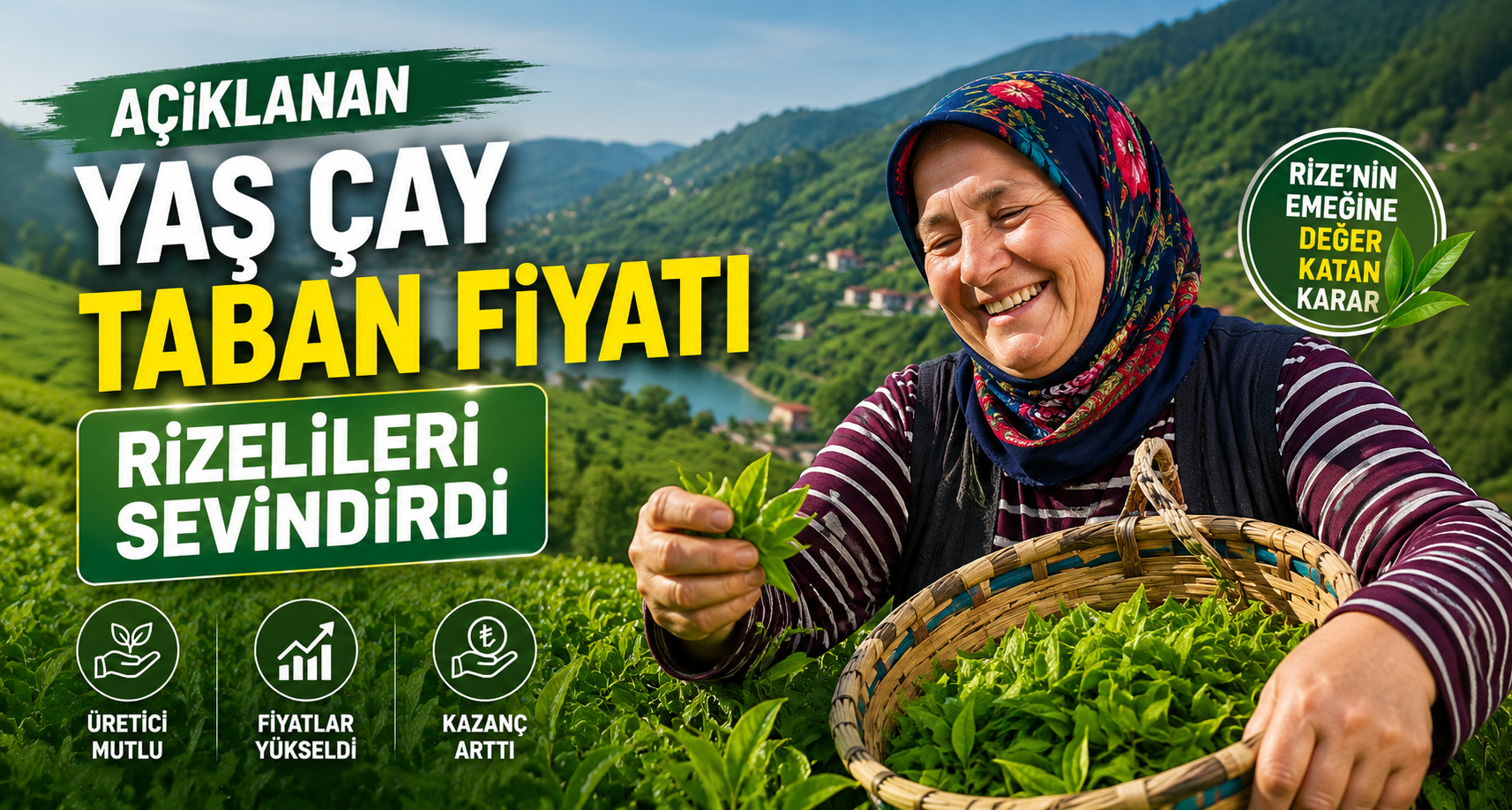 Açıklanan yaş çay taban fiyatı Rizelileri sevindirdi