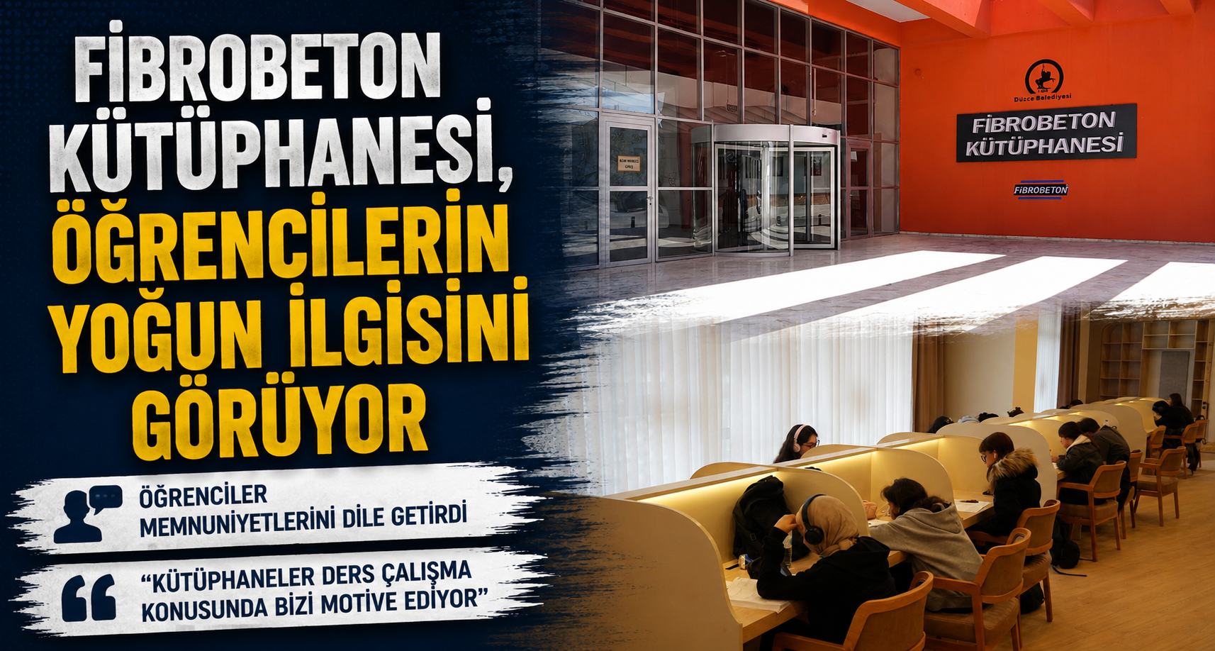 Fibrobeton Kütüphanesi, Öğrencilerin Yoğun İlgisini Görüyor