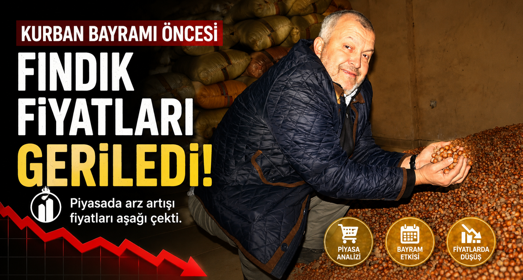 Kurban Bayramı öncesi fındık fiyatları geriledi