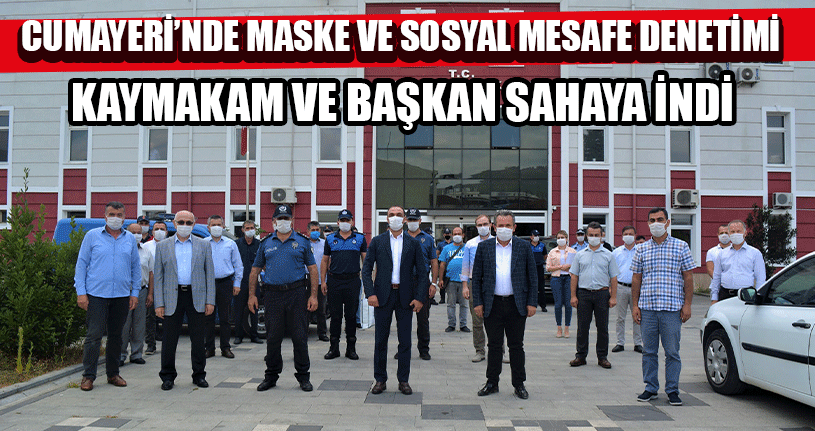 Cumayeri’nde Maske Ve Sosyal Mesafe Denetimi