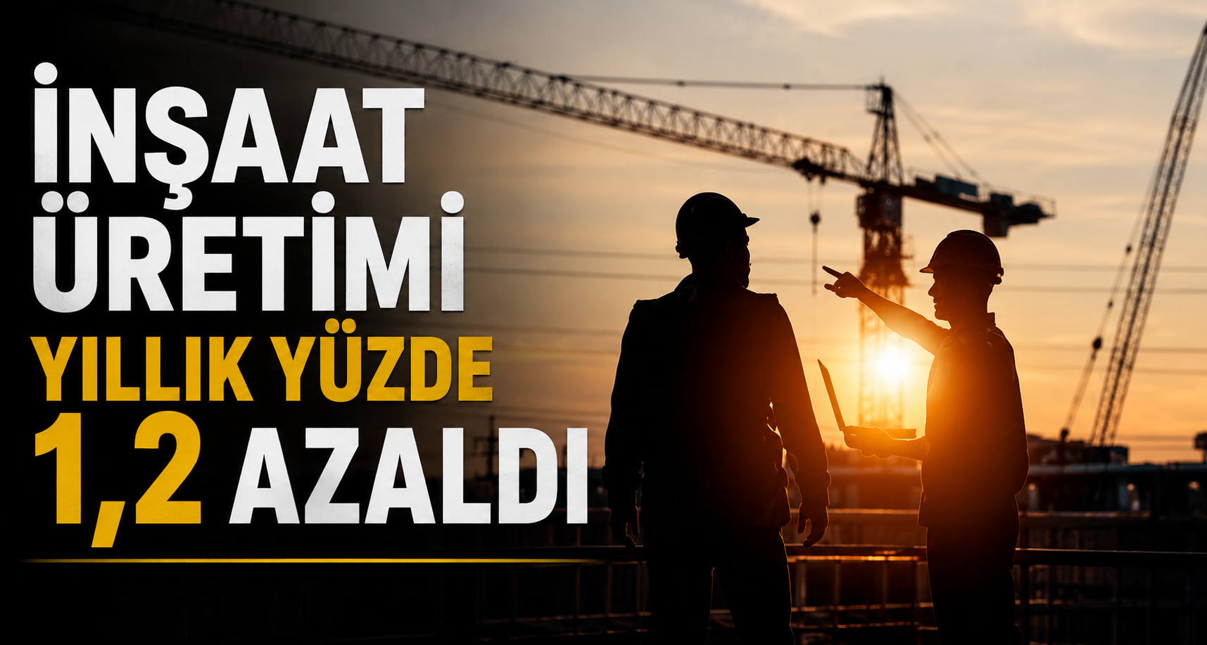 İnşaat üretimi yıllık yüzde 1,2 azaldı