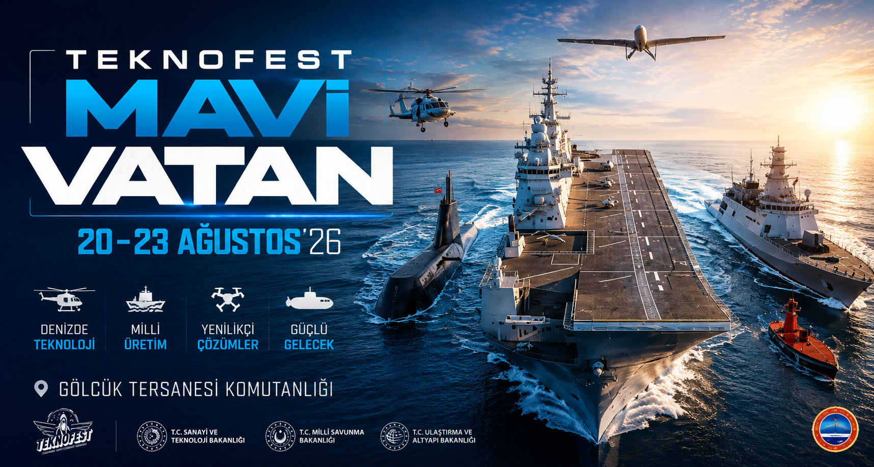 TEKNOFEST Mavi Vatan 20-23 Ağustos’ta Gölcük’te