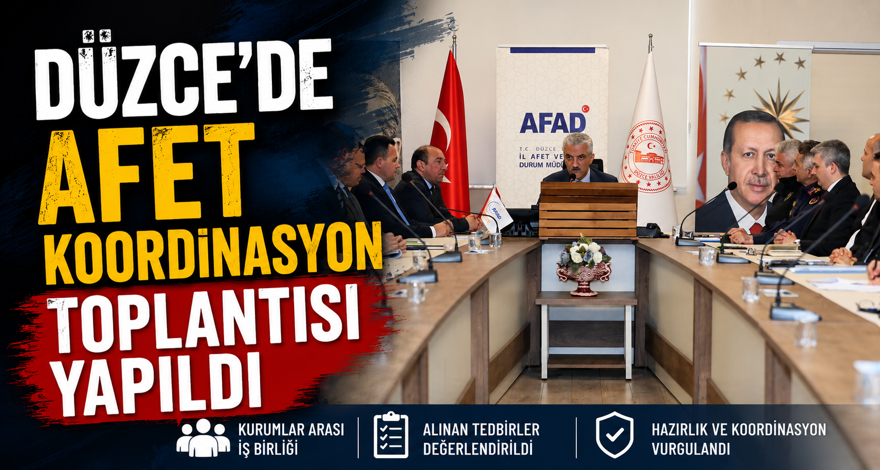 Düzce’de Afet Koordinasyon Toplantısı Yapıldı