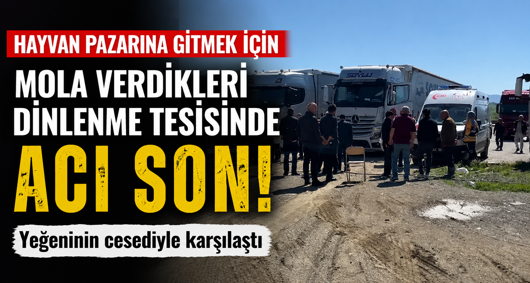 Hayvan Pazarına Gitmek İçin Mola Verdikleri Dinlenme Tesisinde Acı Son: Yeğeninin Cesediyle Karşılaştı