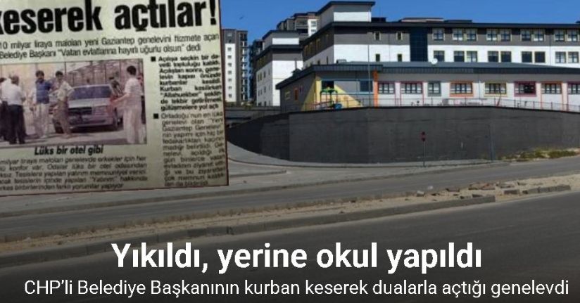CHP’li Belediye Başkanının kurban keserek, dualarla açtığı genelevin yerine okul