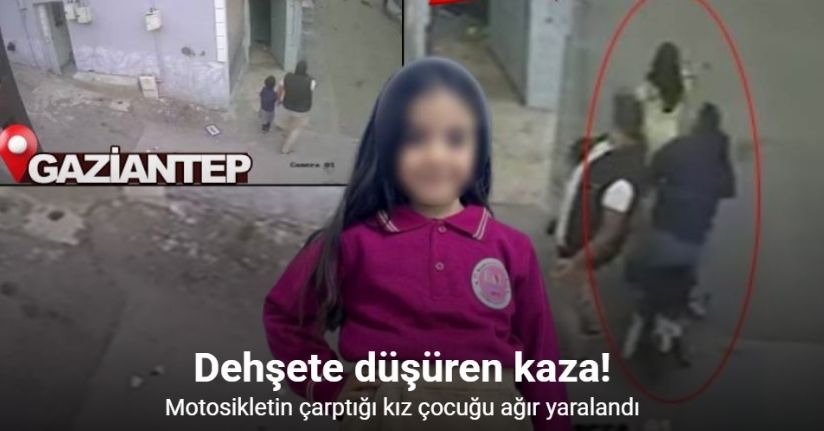 Motosikletin çarptığı kız çocuğu ağır yaralandı