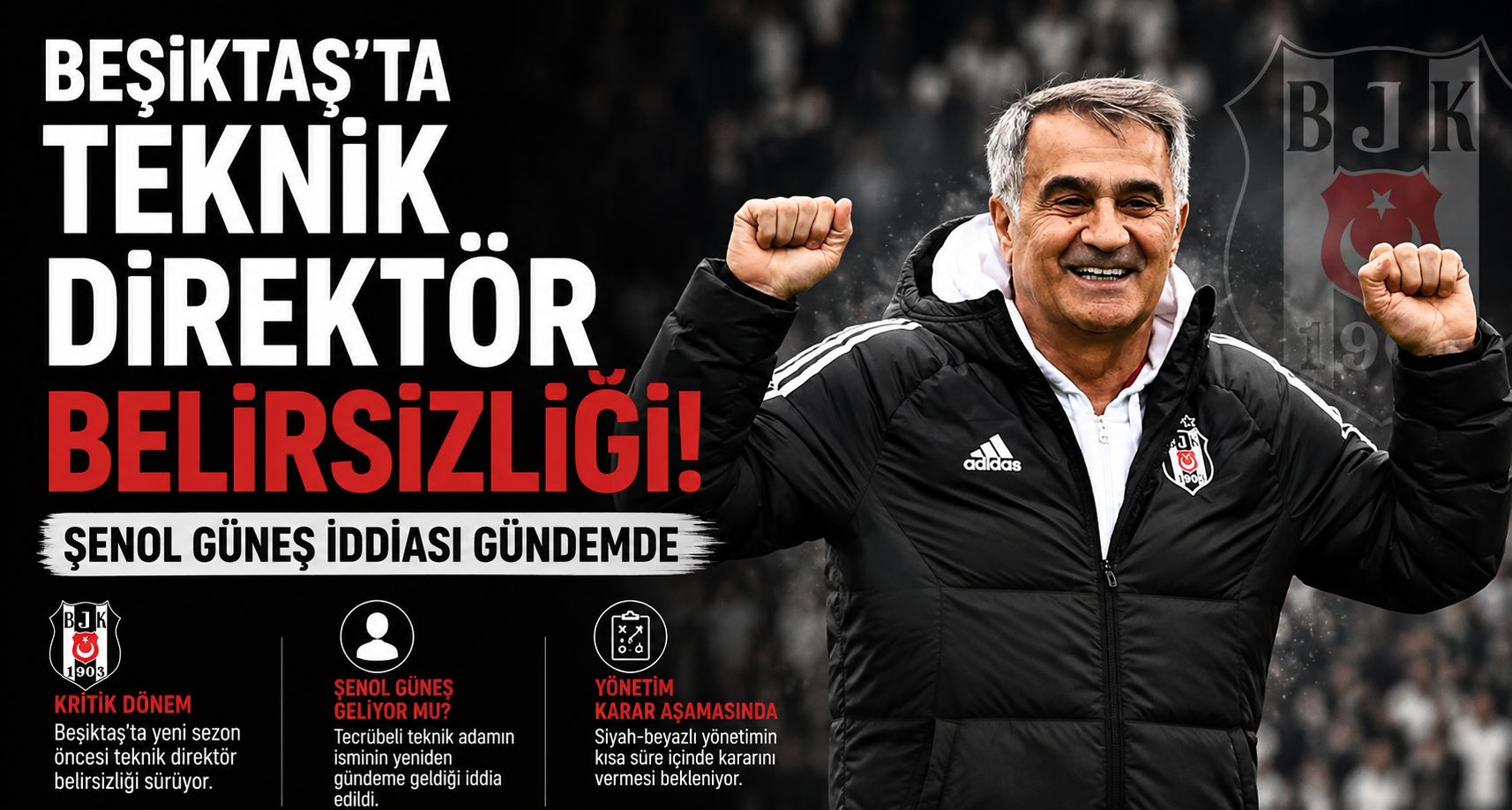 Beşiktaş’ta teknik direktör belirsizliği: Şenol Güneş iddiası gündemde