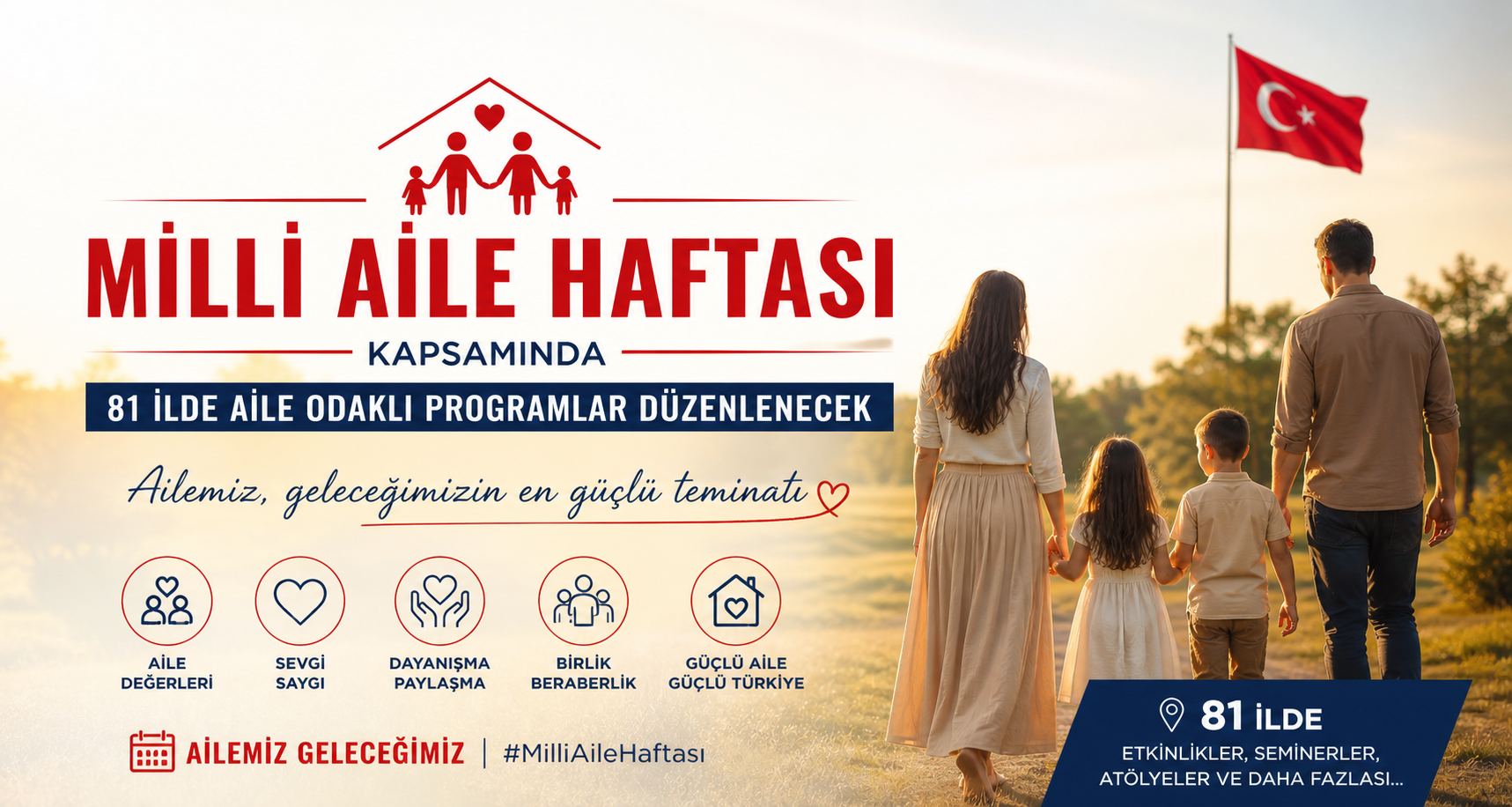 'Milli Aile Haftası' kapsamında 81 ilde aile odaklı programlar düzenlenecek