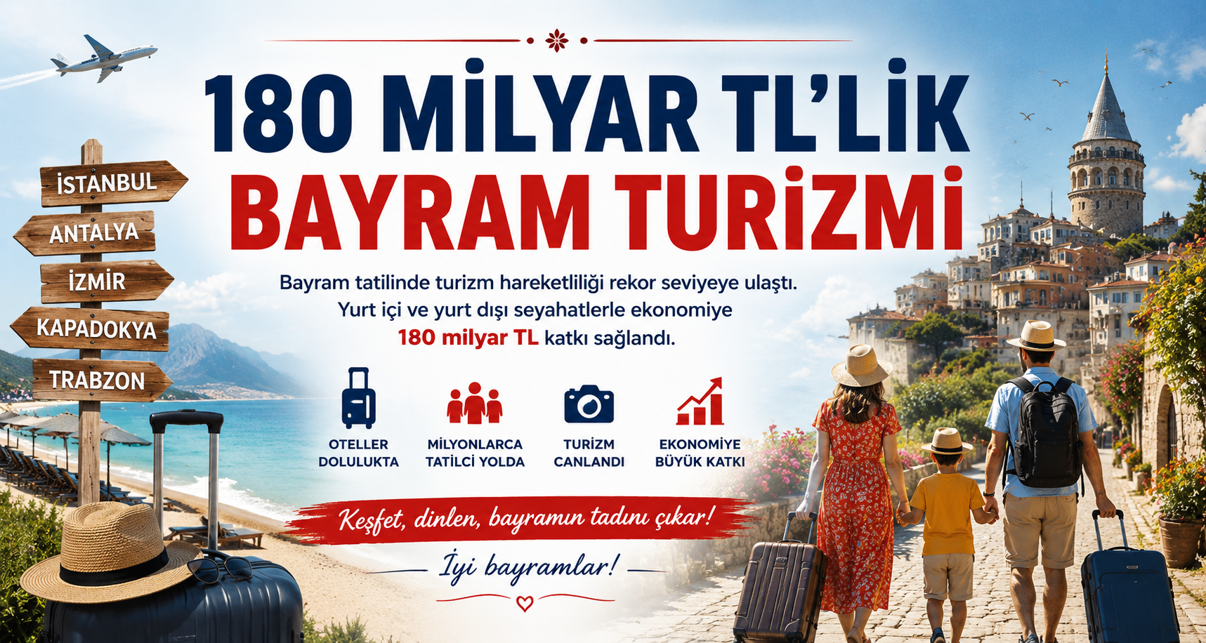 180 milyar TL'lik bayram turizmi
