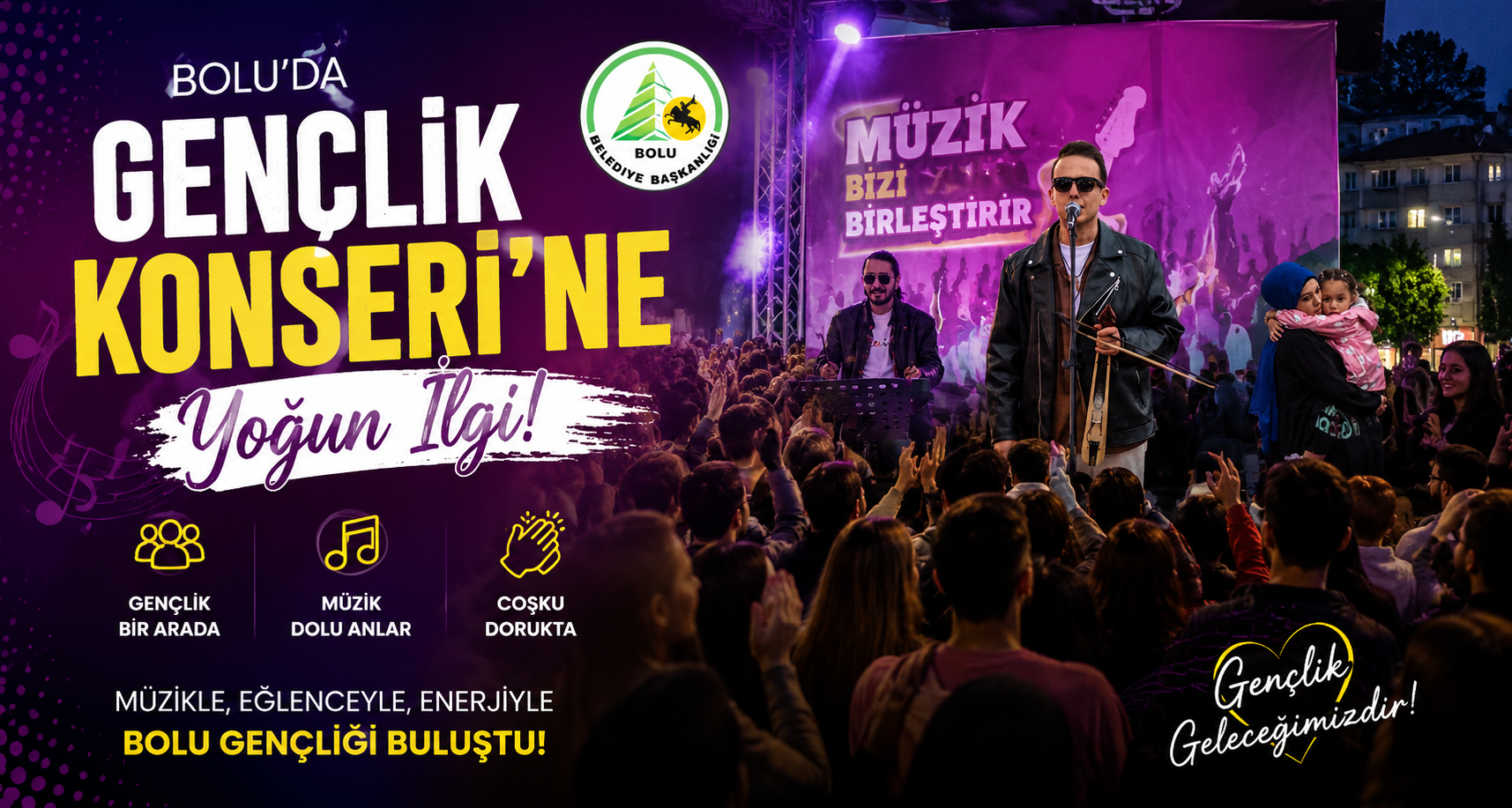 Bolu’da Gençlik Konseri’ne yoğun ilgi