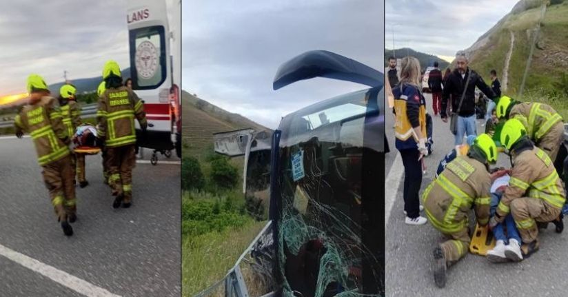 Susurluk’ta yolcu otobüsü devrildi: 25 yaralı