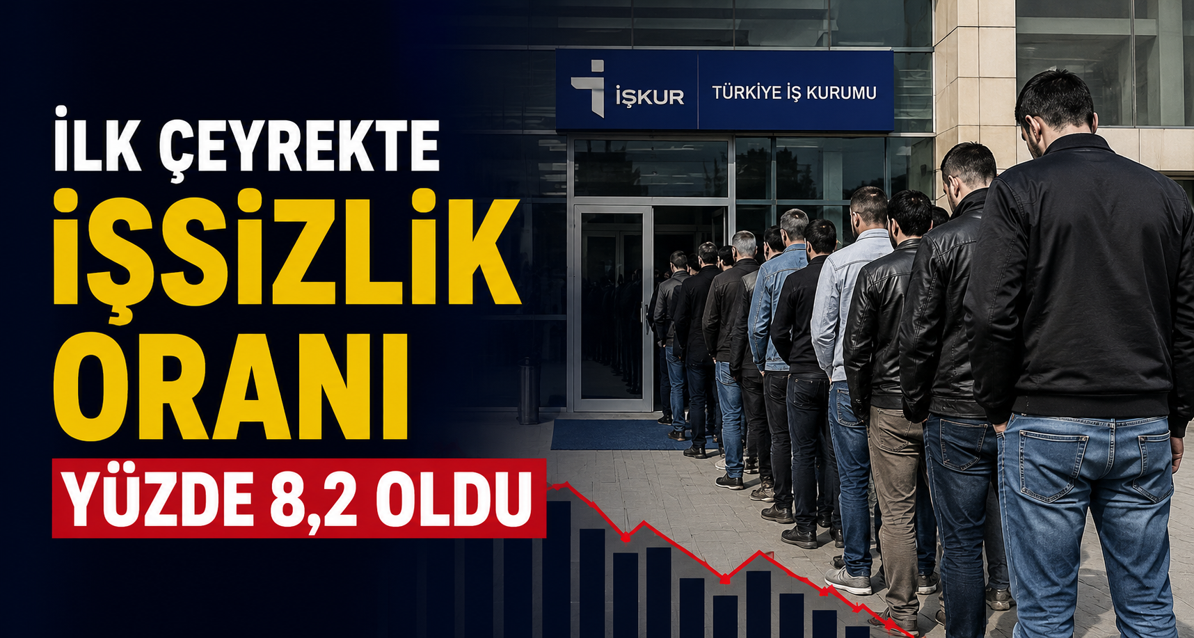 İlk çeyrekte işsizlik oranı yüzde 8,2 oldu