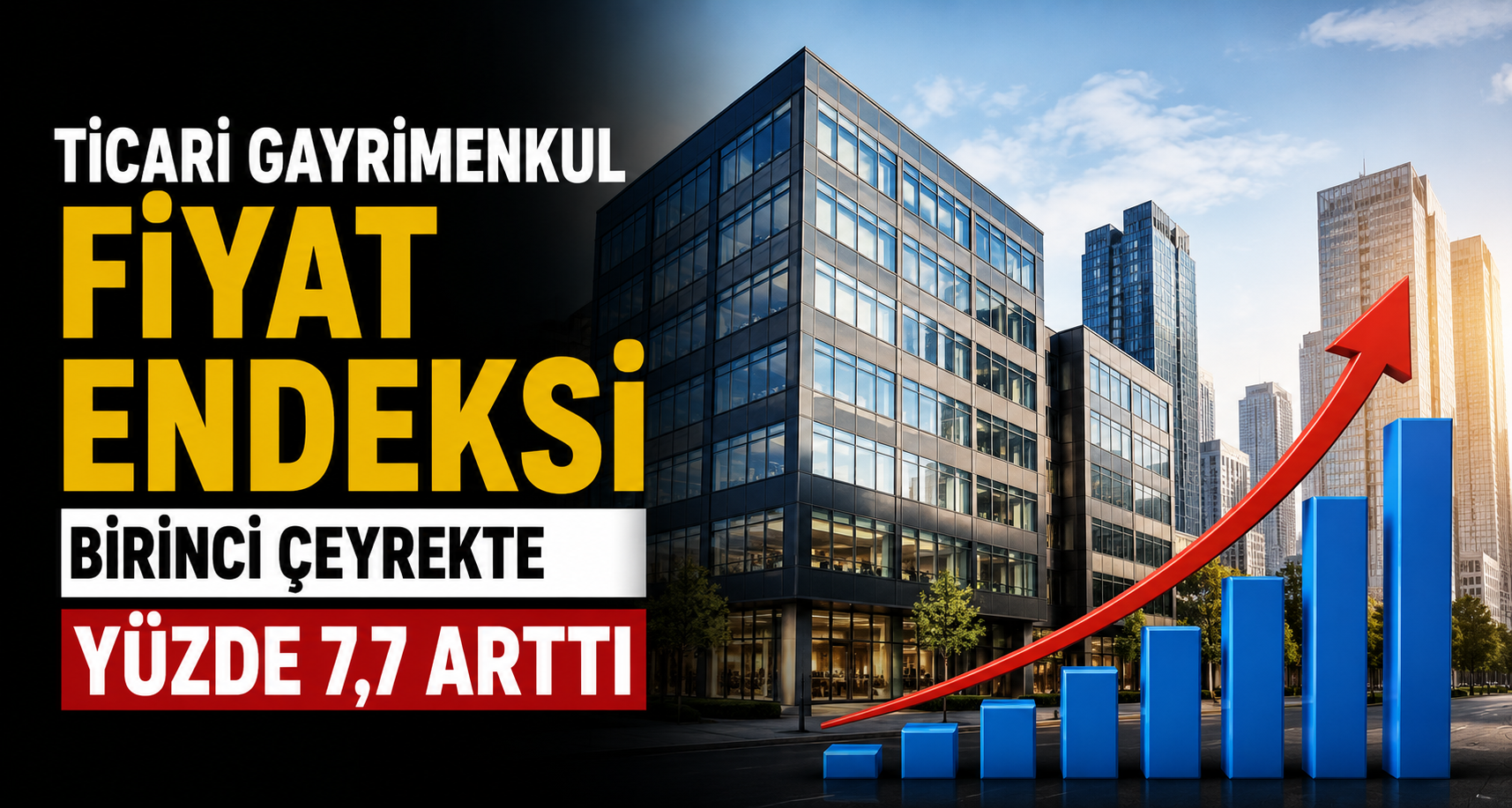 Ticari gayrimenkul fiyat endeksi birinci çeyrekte yüzde 7,7 arttı