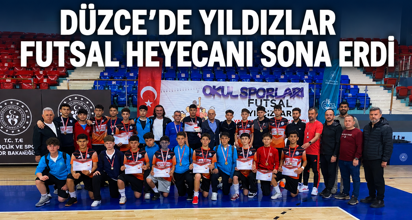 Düzce’de Yıldızlar Futsal Heyecanı Sona Erdi