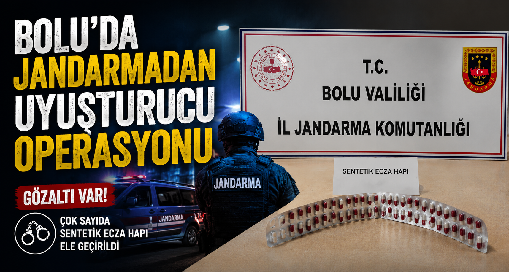 Bolu’da jandarmadan uyuşturucu operasyonu