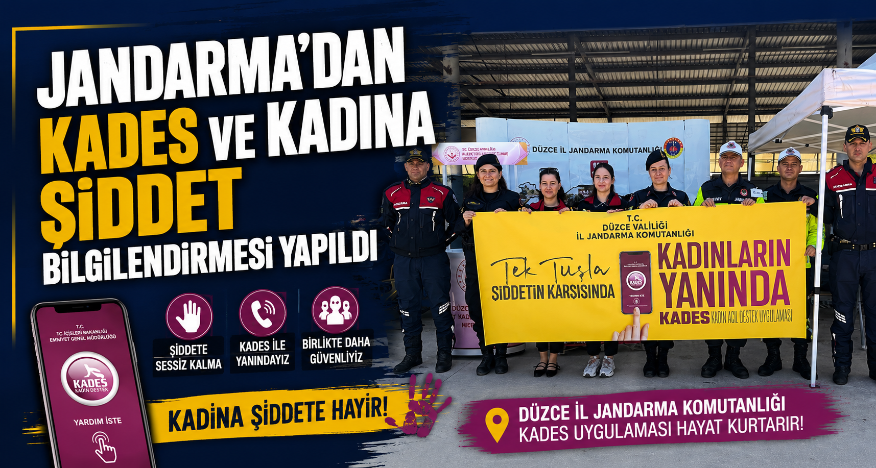 Jandarma’dan KADES Ve Kadına Şiddet Bilgilendirmesi Yapıldı