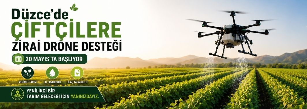 Düzce’de Çiftçilere Zirai Drone Desteği