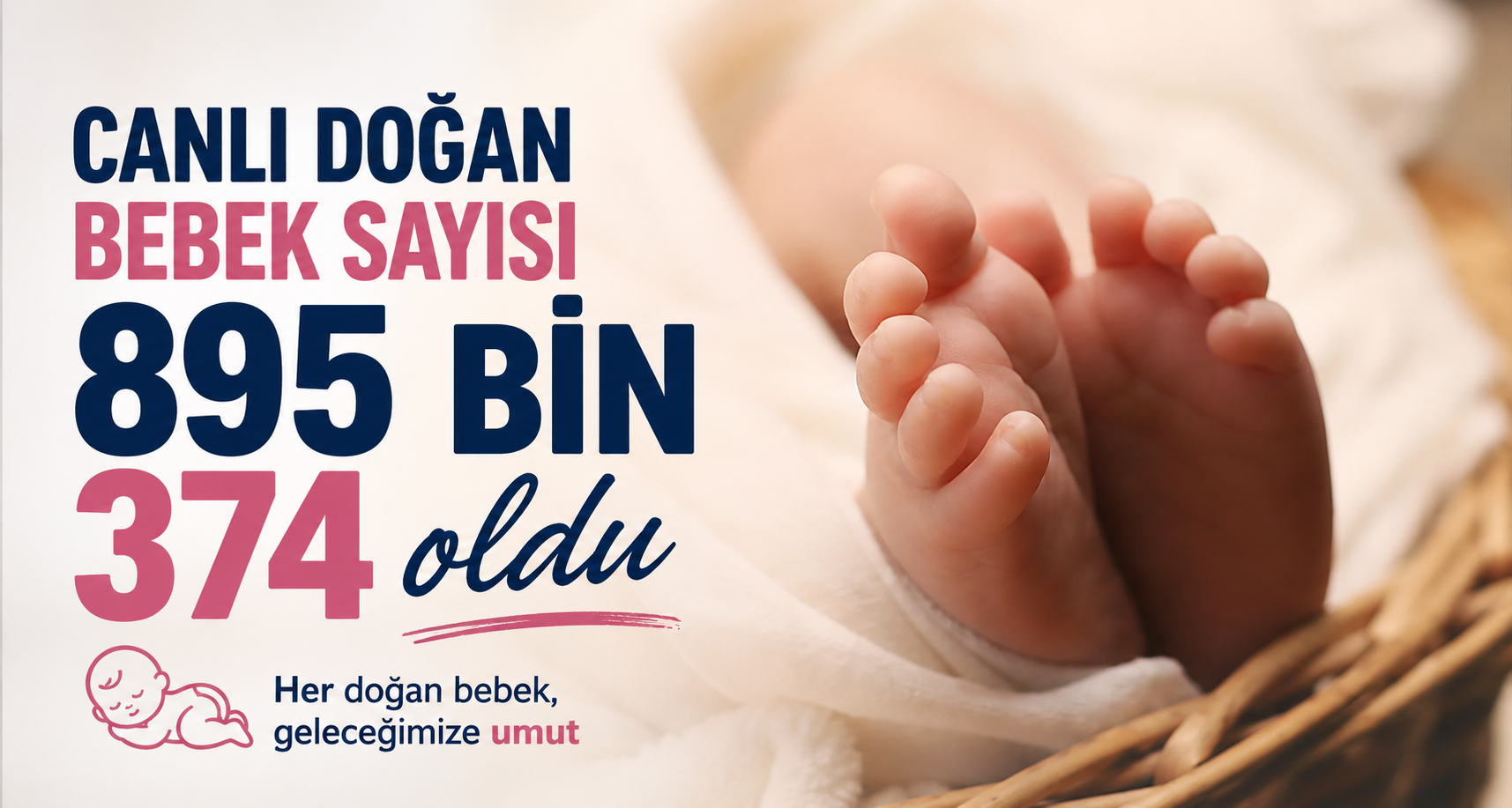 Canlı doğan bebek sayısı 895 bin 374 oldu