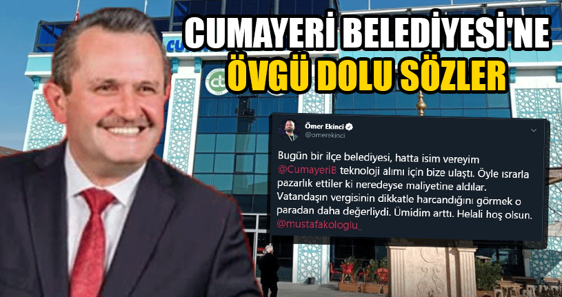 Cumayeri Belediyesi'ne Övgü Dolu Sözler 