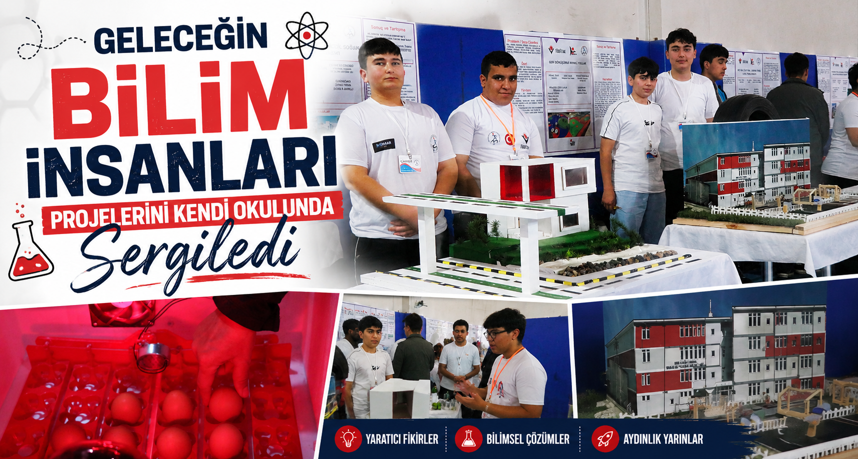 Geleceğin Bilim İnsanları Projelerini Kendi Okulunda Sergiledi