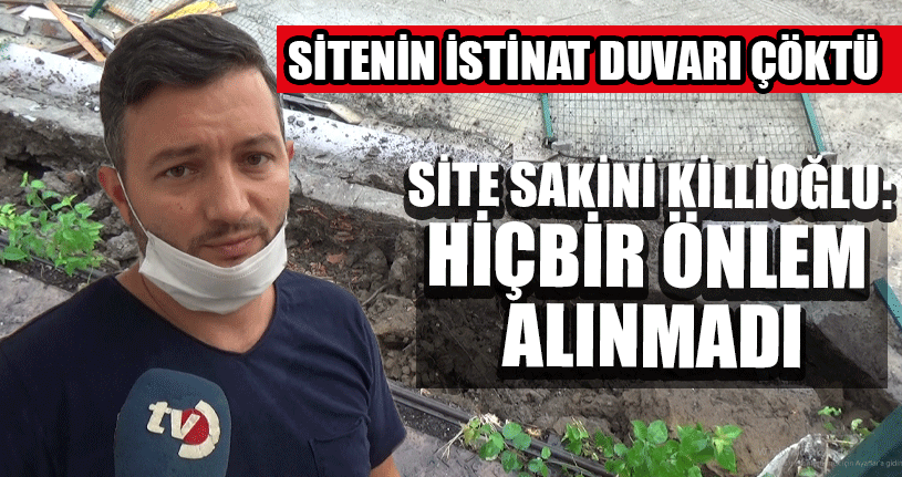 Sitenin İstinat Duvarı Çöktü