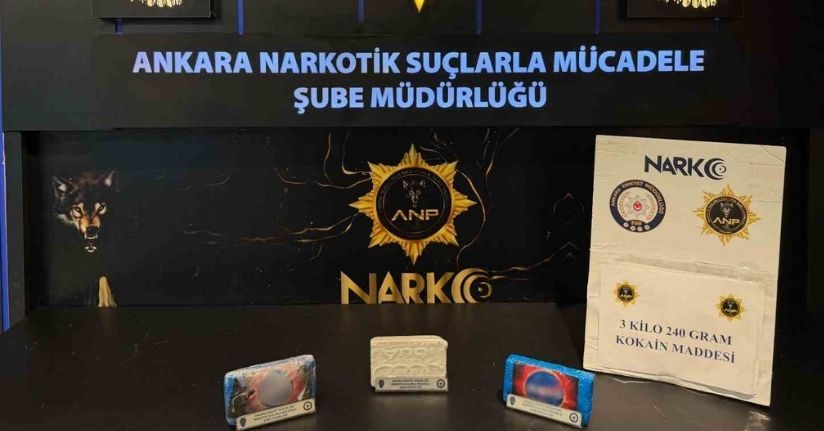 Ankara’da uyuşturucu operasyonu: 3 kilo 240 gram kokain ele geçirildi