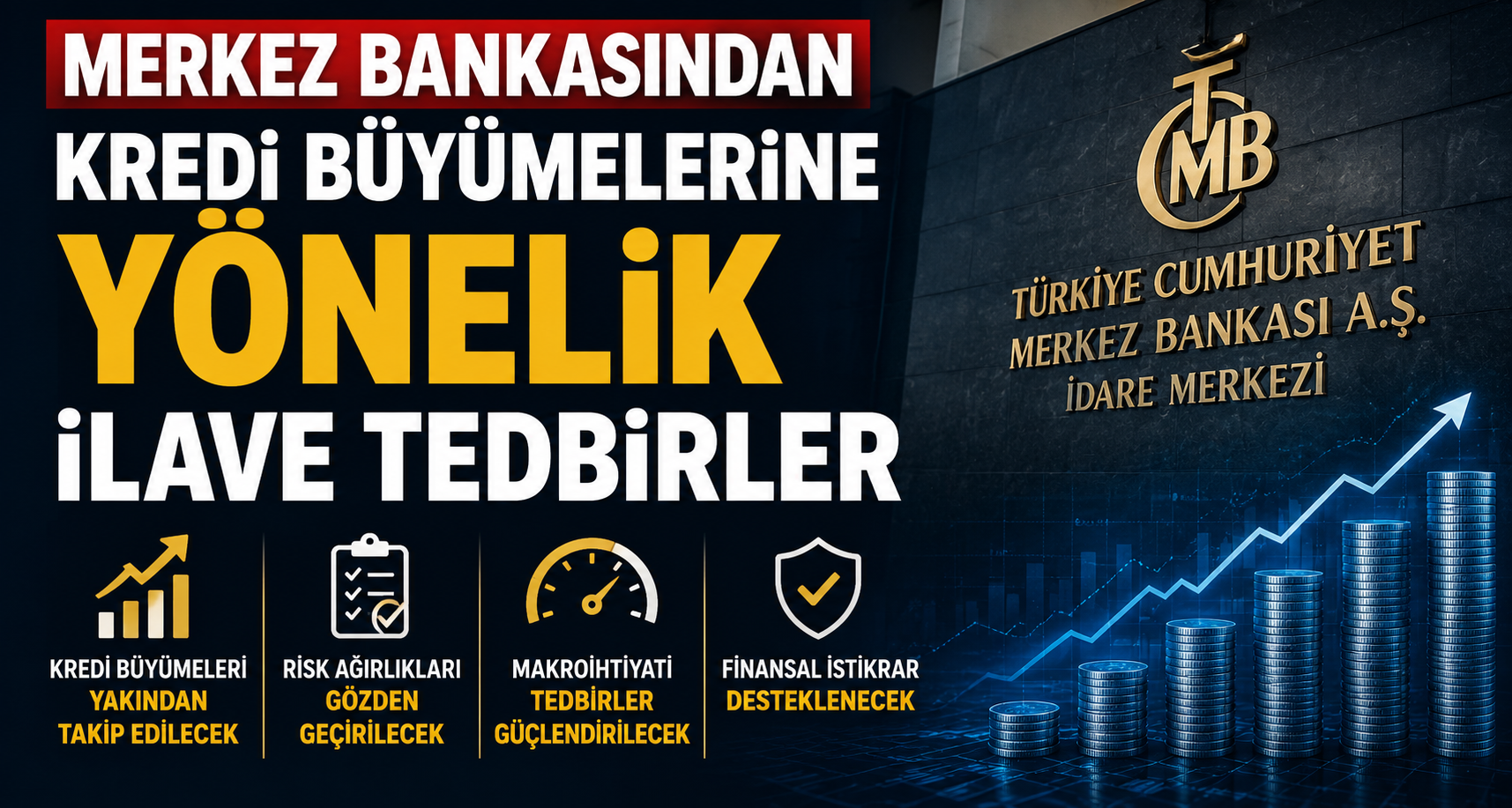 Merkez Bankasından kredi büyümelerine yönelik ilave tedbirler