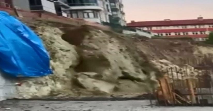 Ankara'da sağanak nedeniyle istinat duvarı çöktü