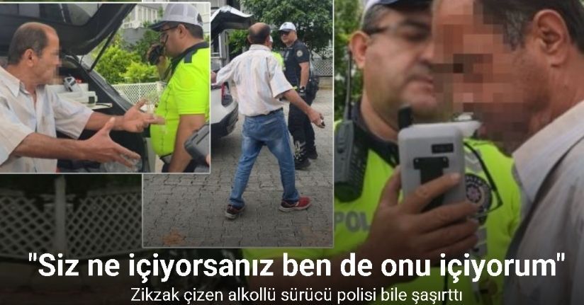 Trafikte zikzak çizerek ilerledi, hem alkollü hem firari çıktı