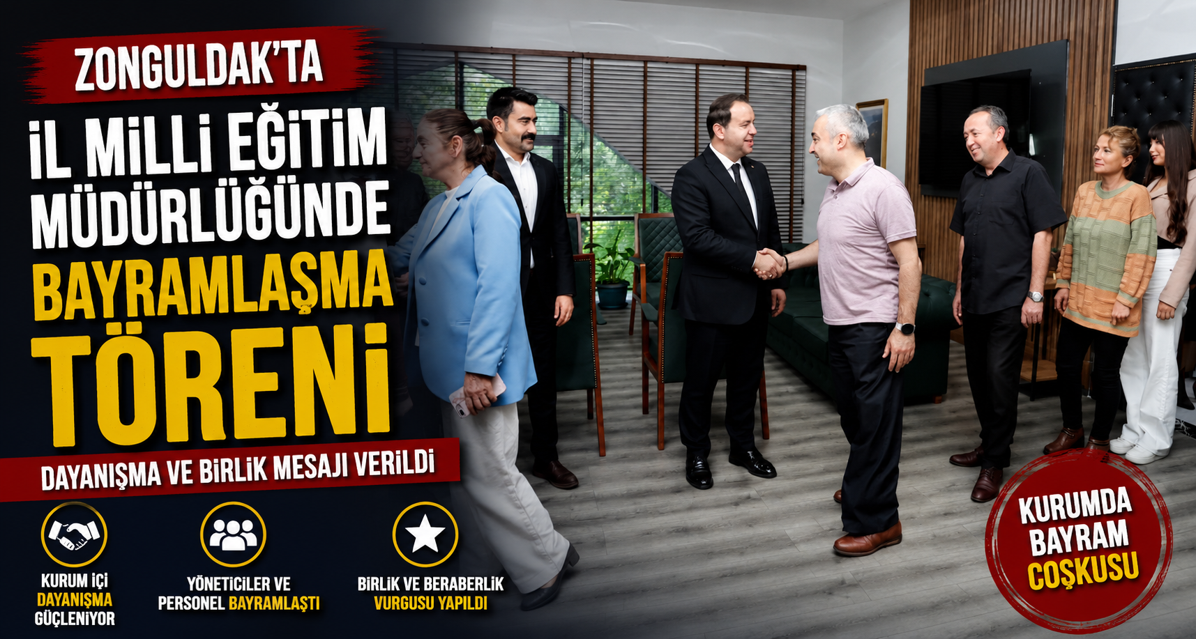 Zonguldak İl Milli Eğitim Müdürlüğünde bayramlaşma töreni