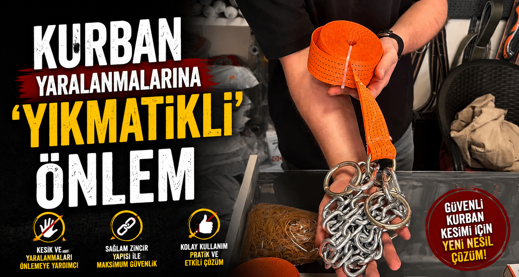 Kurban yaralanmalarına ‘yıkmatikli’ önlem
