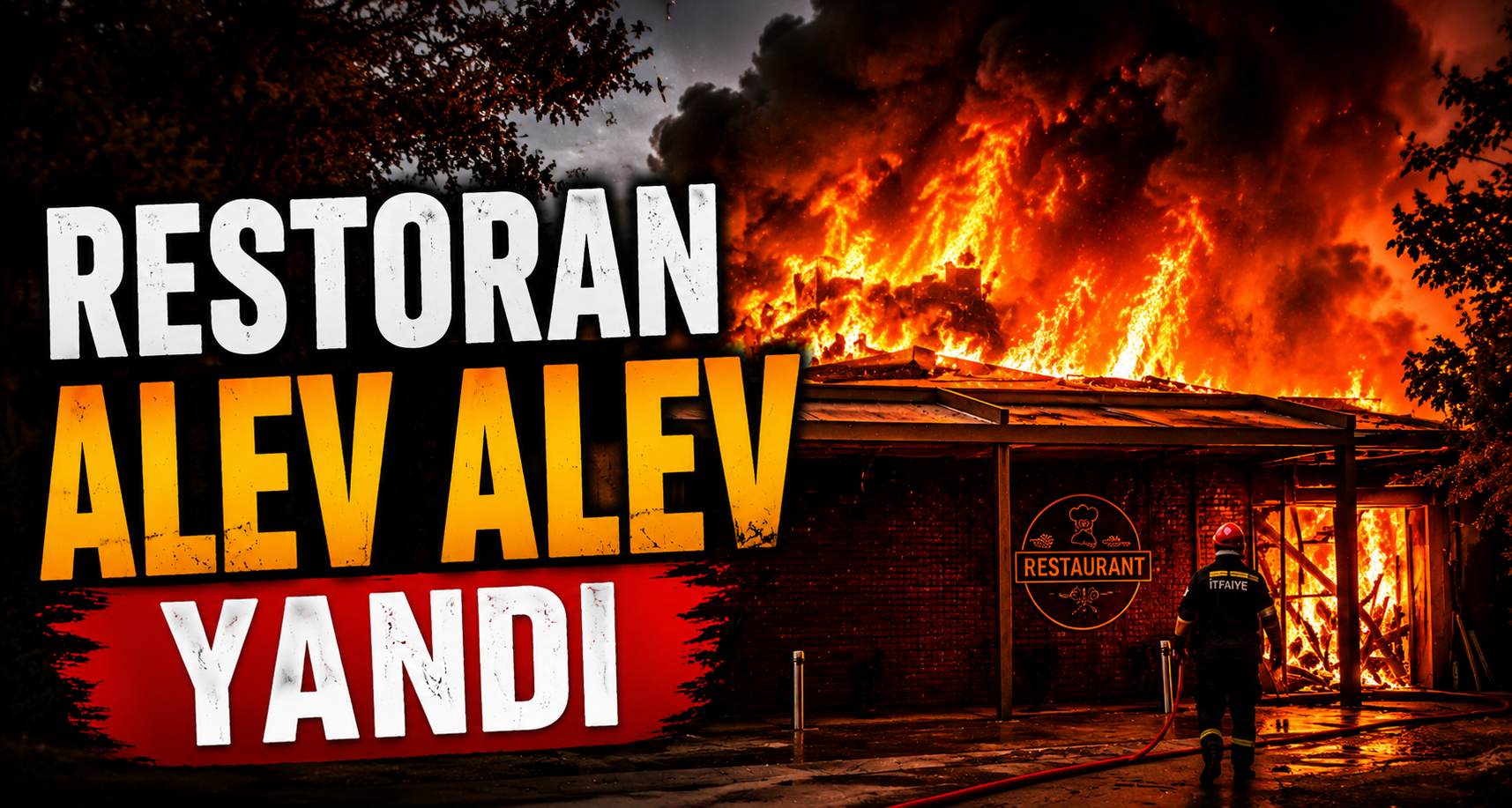 Restoran alev alev yandı