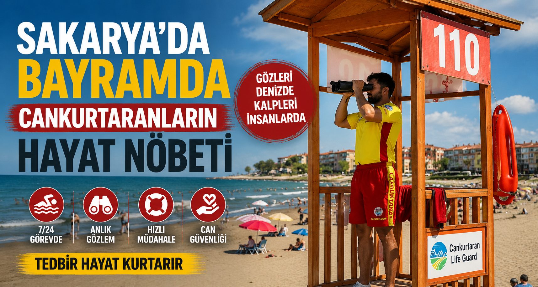 Sakarya’da bayramda cankurtaranların hayat nöbeti