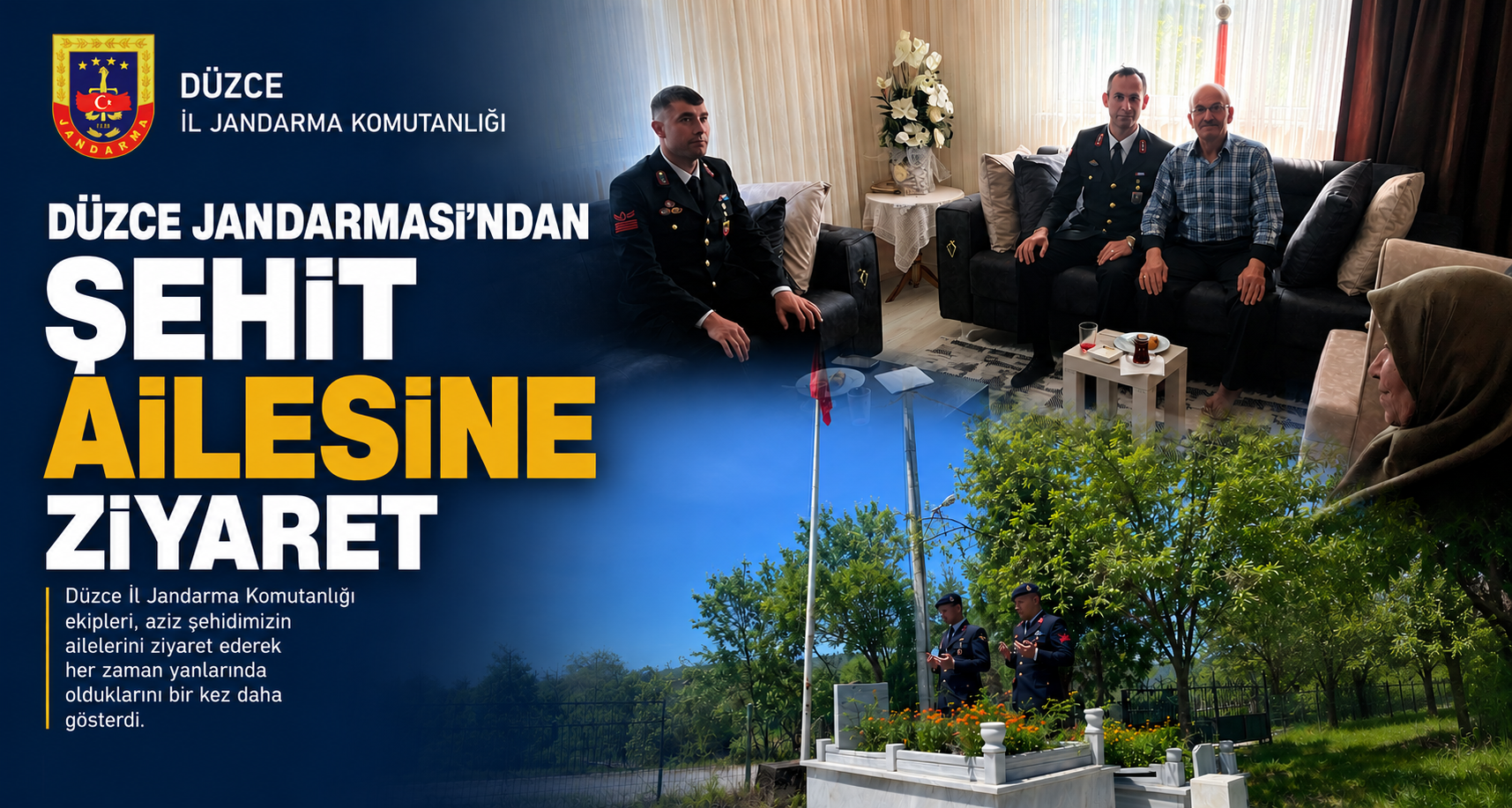 Düzce Jandarması’ndan Şehit Ailesine Ziyaret