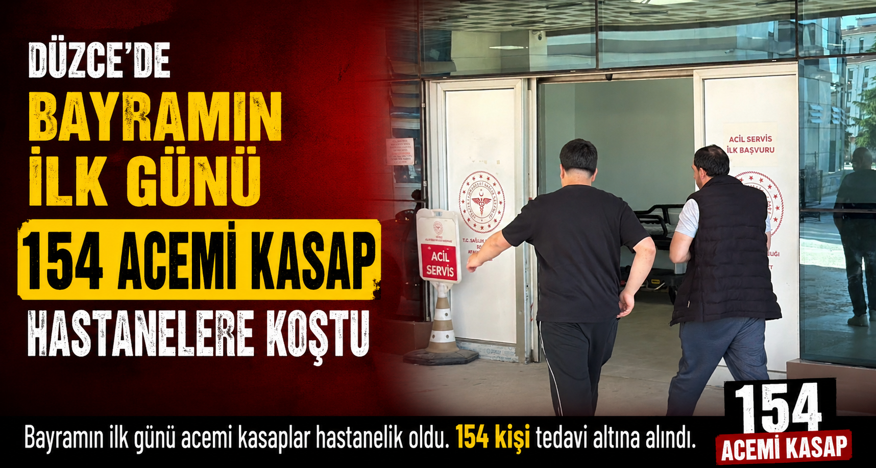 Düzce'de bayramın ilk günü 154 acemi kasap hastanelere koştu