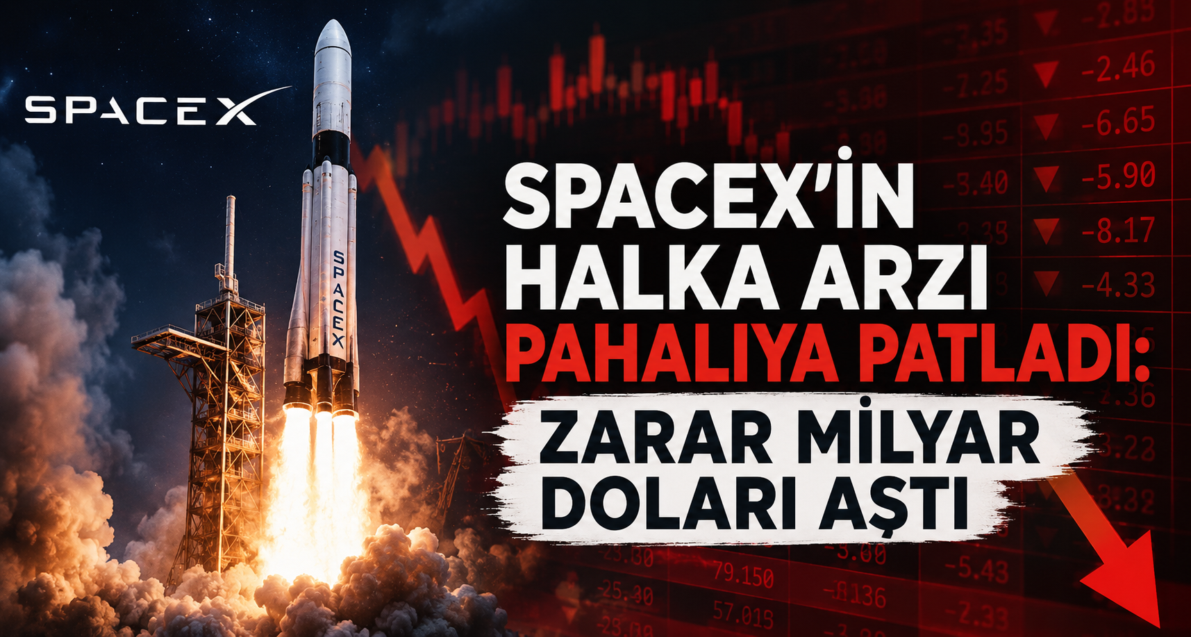 SpaceX'in Halka Arzı Pahalıya Patladı: Zarar Milyar Doları Aştı