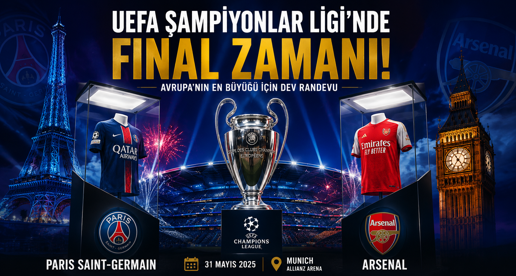 UEFA Şampiyonlar Ligi’nde final zamanı